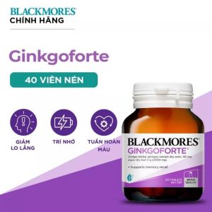 Blackmores Ginkgoforte 40 viên tăng trí nhớ hỗ trợ tuần hoàn máu não